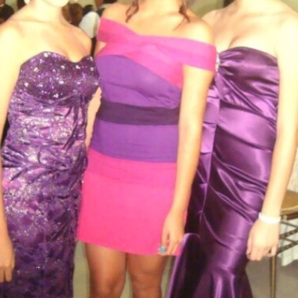 Off-Shoulder Multicolor Dress - Picture 7 of 7